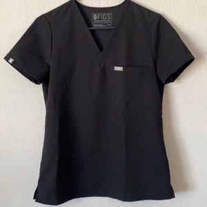 Figs one pocket Catarina scrub top in black xs
